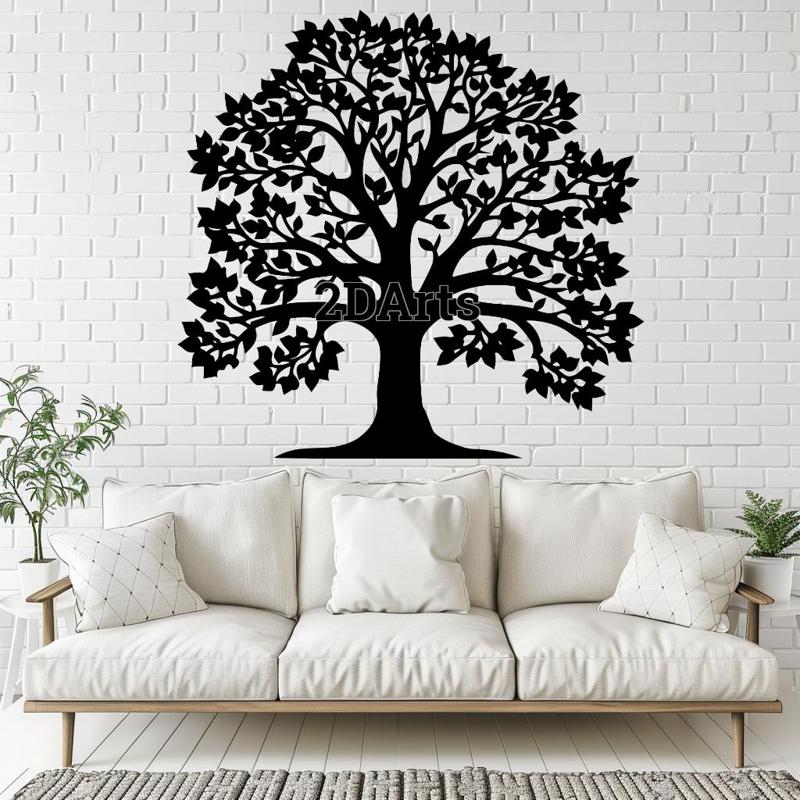 Tree 2D Wall Art/Window Art - Digital STL & SVG Files for 3D Printing and Laser Cutting