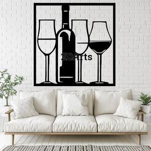 Wine 2D Wall Art/Window Art - Digital STL & SVG File