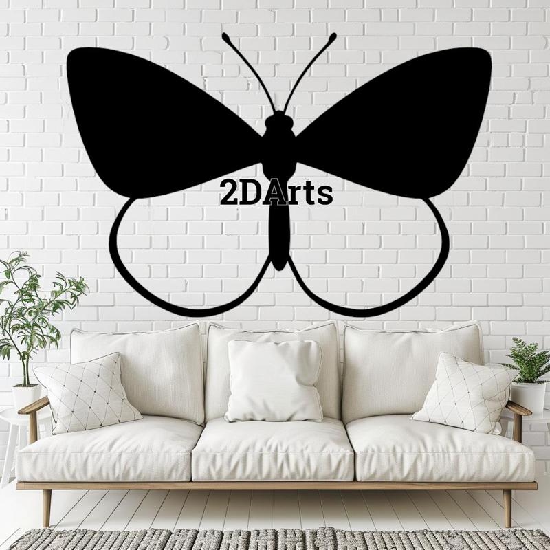 Butterfly 2D Wall Art/Window Art - Digital STL & SVG Files for 3D Printing and Laser Cutting