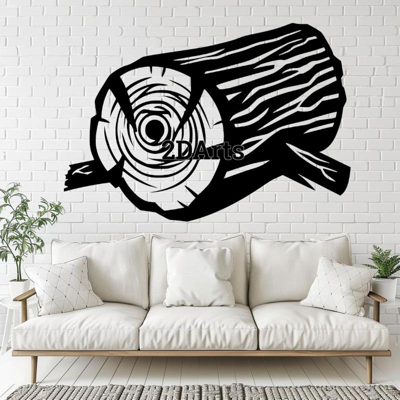 Log 2D Wall Art/Window Art - Digital STL & SVG File