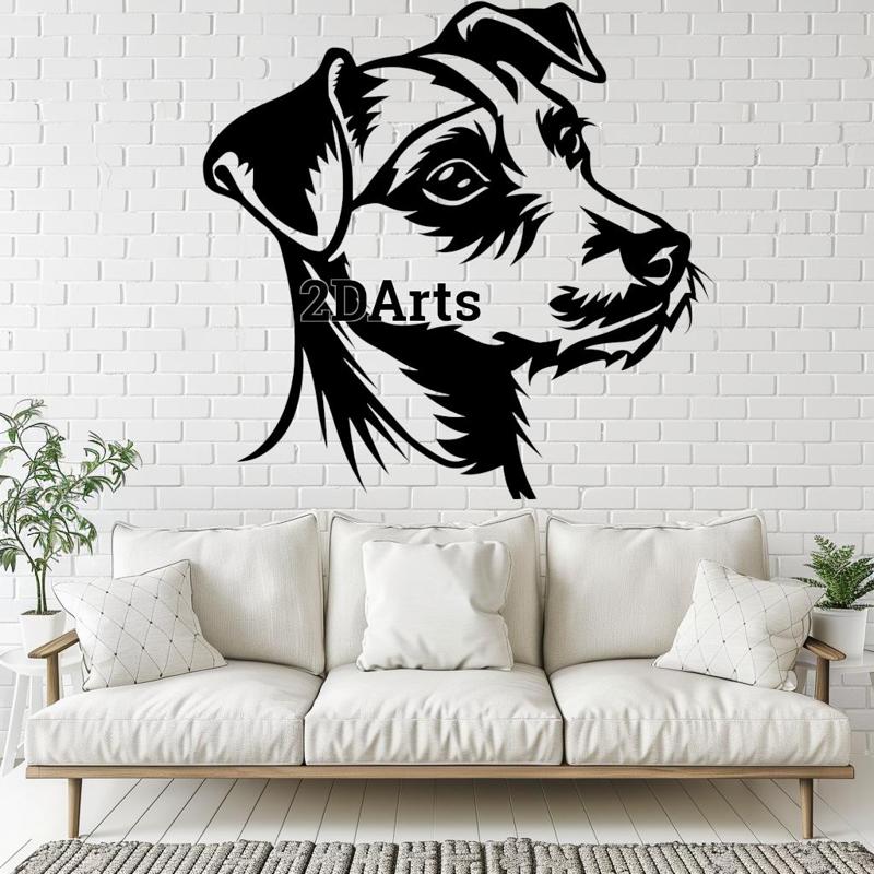Jack Russell Terrier 2D Wall Art/Window Art - Digital STL & SVG Files for 3D Printing and Laser Cutt