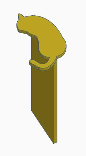 Cat Bookmark 5.stl