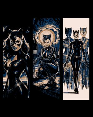 Sketches of the thief Catwoman from the DC Comic Universe - Fanart Bookmarks