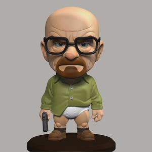 Chibi Walter White STL Figure – Breaking Bad Miniature Model (Paint-Ready)