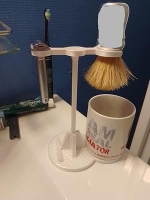 safety razor and brush holder