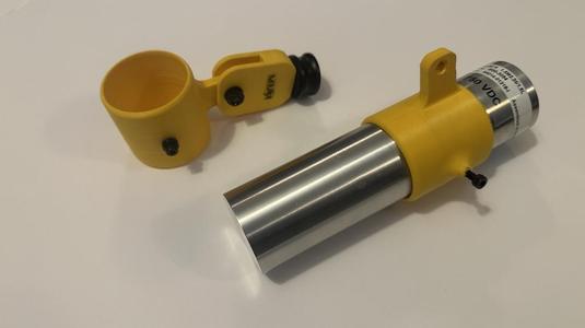 Scintillation Detector Mount For Extendable Pole/Wand/Tripod (Fits 1.75" OD Detectors) 