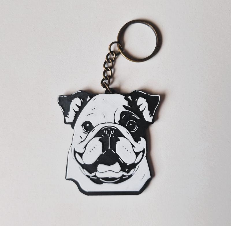 Bulldog keychain