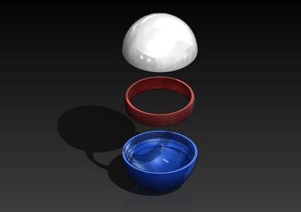 Sphere with Spherical Thread Coupling