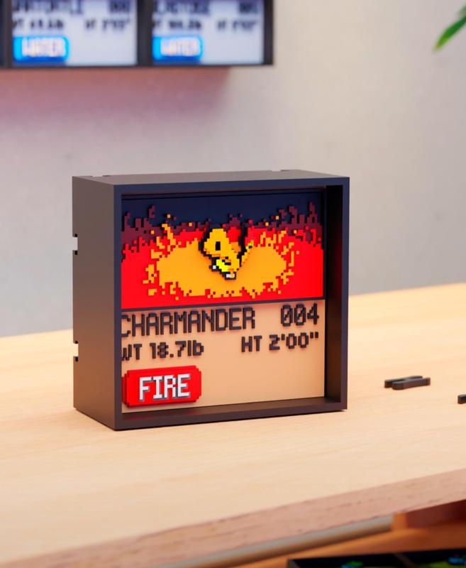 #004 Charmander - Pixel Voxel Art Frame (No support, 3MF included)