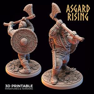 Midgard Viking Shieldman #4 PRESUPPORTED