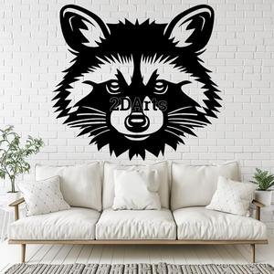 Raccoon 2D Wall Art/Window Art - Digital STL & SVG Files for 3D Printing and Laser Cutting