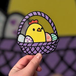 Cute Chicken in a Basket 4 color and 6 color AMS 