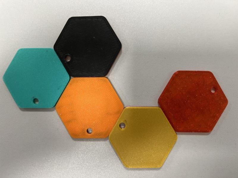 Hex Keyring Template
