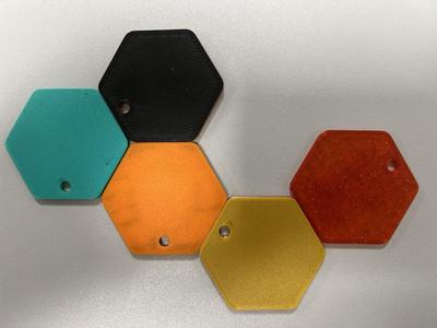 Hex Keyring Template