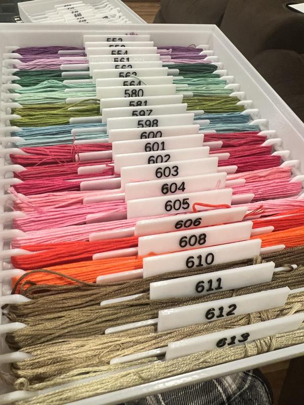 Customizable Embroidery Floss Bobbins with Labels