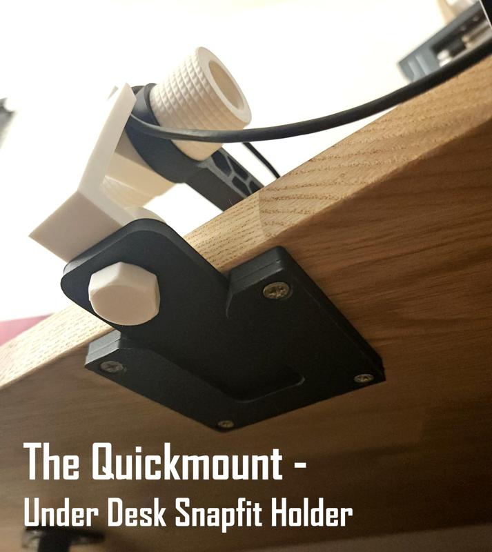 The Quickmount - your under desk snapfit holder