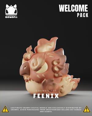 Grumpii 3D Printable Art Toy - Welcome Pack - Feenix