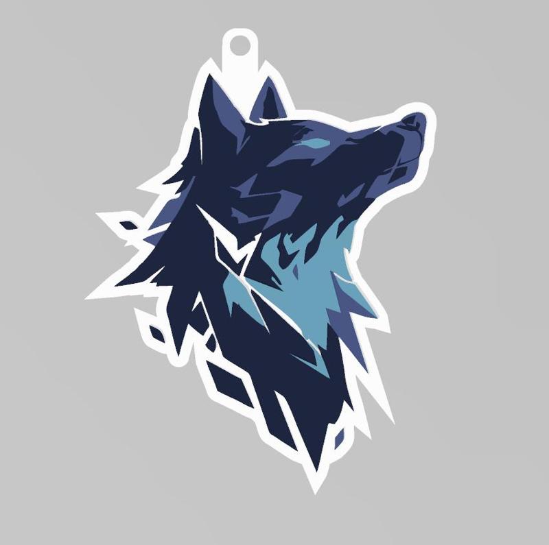 MINIMALIST WOLF KEYCHAIN