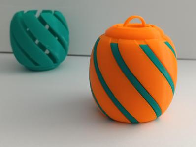 Helical barrel - gift/treasury box, mini vase or tree decoration
