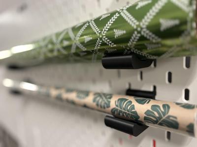 Wrapping paper holder for IKEA Skadis