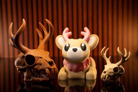Jackalope Flexi, Figurine, and Skull