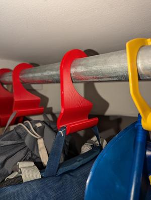 Fully Parametric Closet Hook for Backpacks (w/ OnShape & Fusion 360 support)