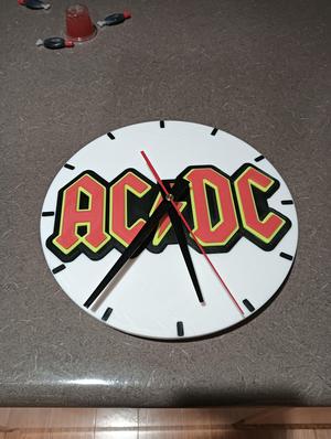 acdc clock rock n roll multicolor
