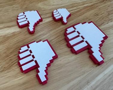 8-Bit Thumbs Down/Dislike - Fridge Magnet (Hot-Swap, Multi-Color) | Decoration For Whiteboard, Refrigerator, Locker, Cabinet | Home & Kitchen Essential, Classroom Office Supplies |