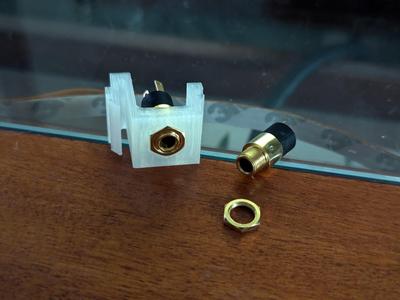 Keystone Stereo Audio Module - Hex nut mount