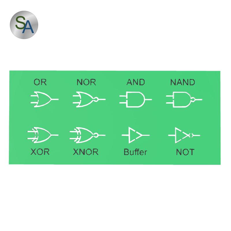 Logic gates  stencil