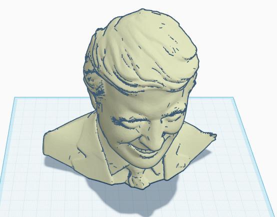 trump head statue