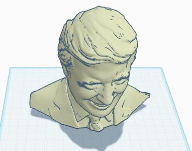 trump head statue