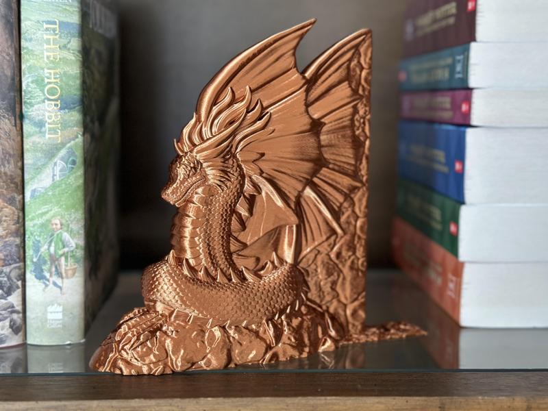 Dragon Bookend: Support-free 