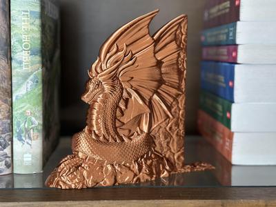 Dragon Bookend: Support-free 