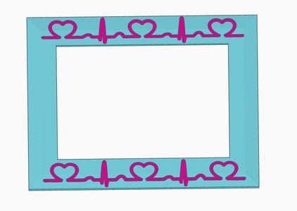 Heartbeat Fridge magnet frame