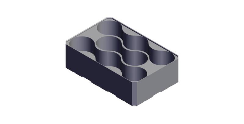 3x2x1 holder for 8 35mm paints - multibin insert
