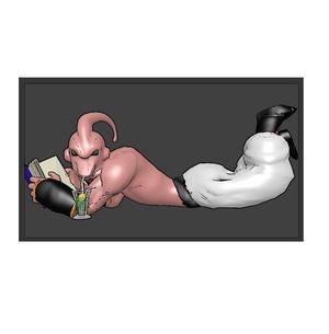 Majin BUU sipping at the temple of time....