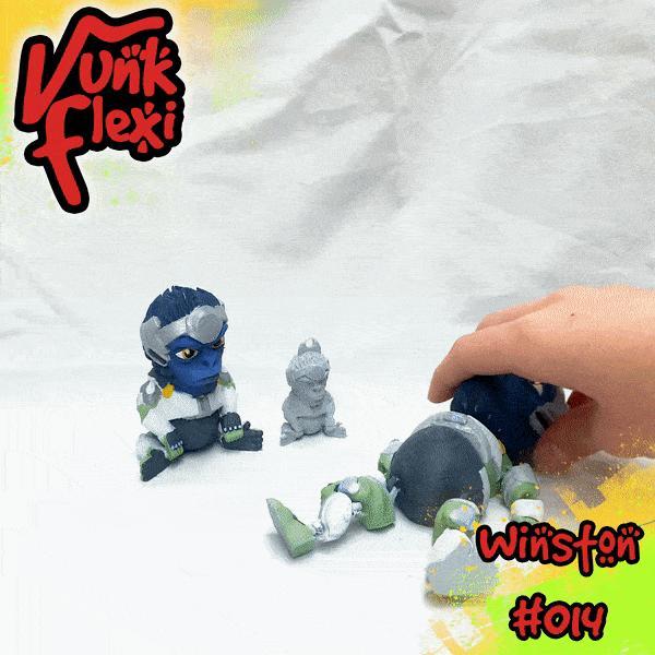 Overwatch Winston Flexi Print-In-Place + figure & keychain