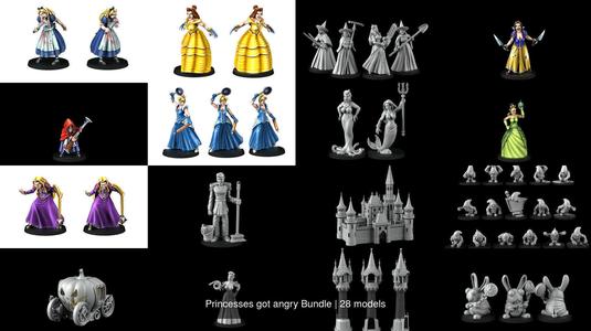 Princesses got angry Bundle 3D Model Collection