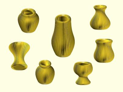 Customizable Bezier vase