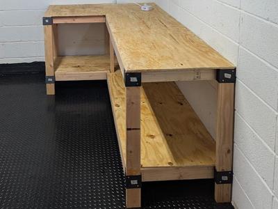 Custom L-Shaped 2x4 Workbench