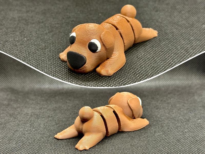 Flexi Dog Model with Butt  - 3D Printed Puppy