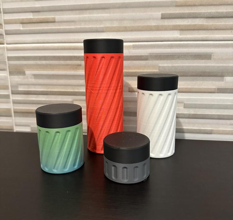 Canister set with lid (triple-start threads)
