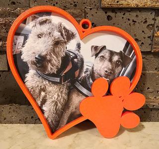 Dog Paw Heart picture frame