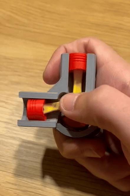 V2 90deg Engine Fidget Keychain