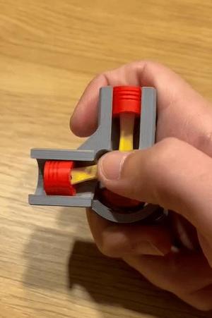V2 90deg Engine Fidget Keychain