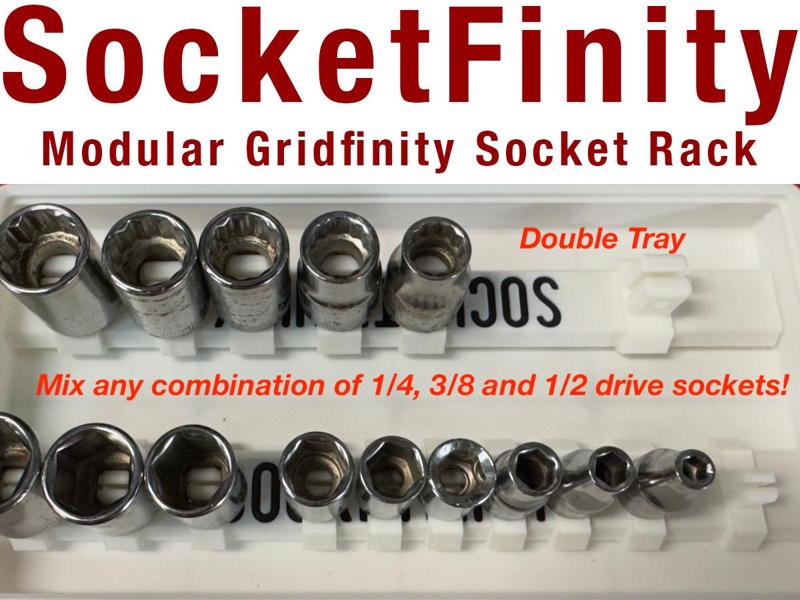 SocketFinity: freeform Gridfinity socket organizer