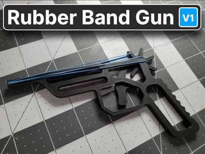 Rubber band gun V1 (print in place)