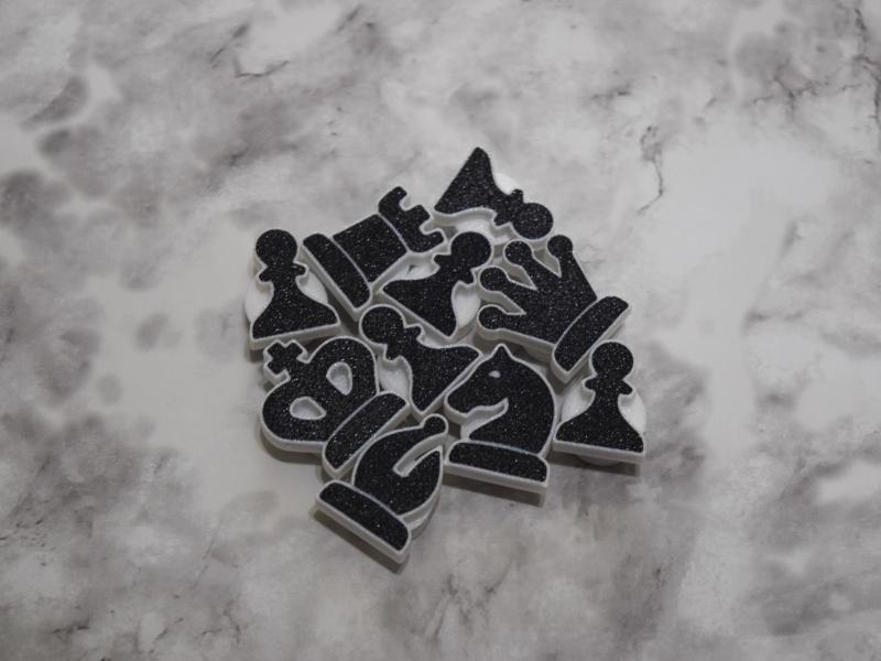 Chess Croc Charms (Black)