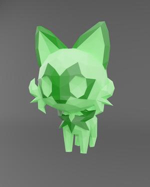 Low Poly Sprigatito - Fan Art